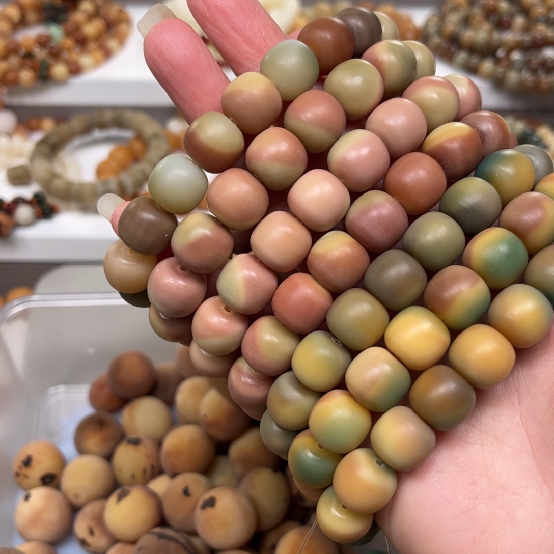 吊坠白玉菩提桶珠福利手串