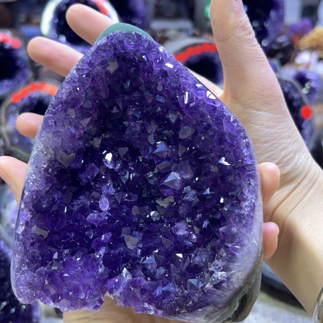 紫晶摆件未镶嵌紫水晶