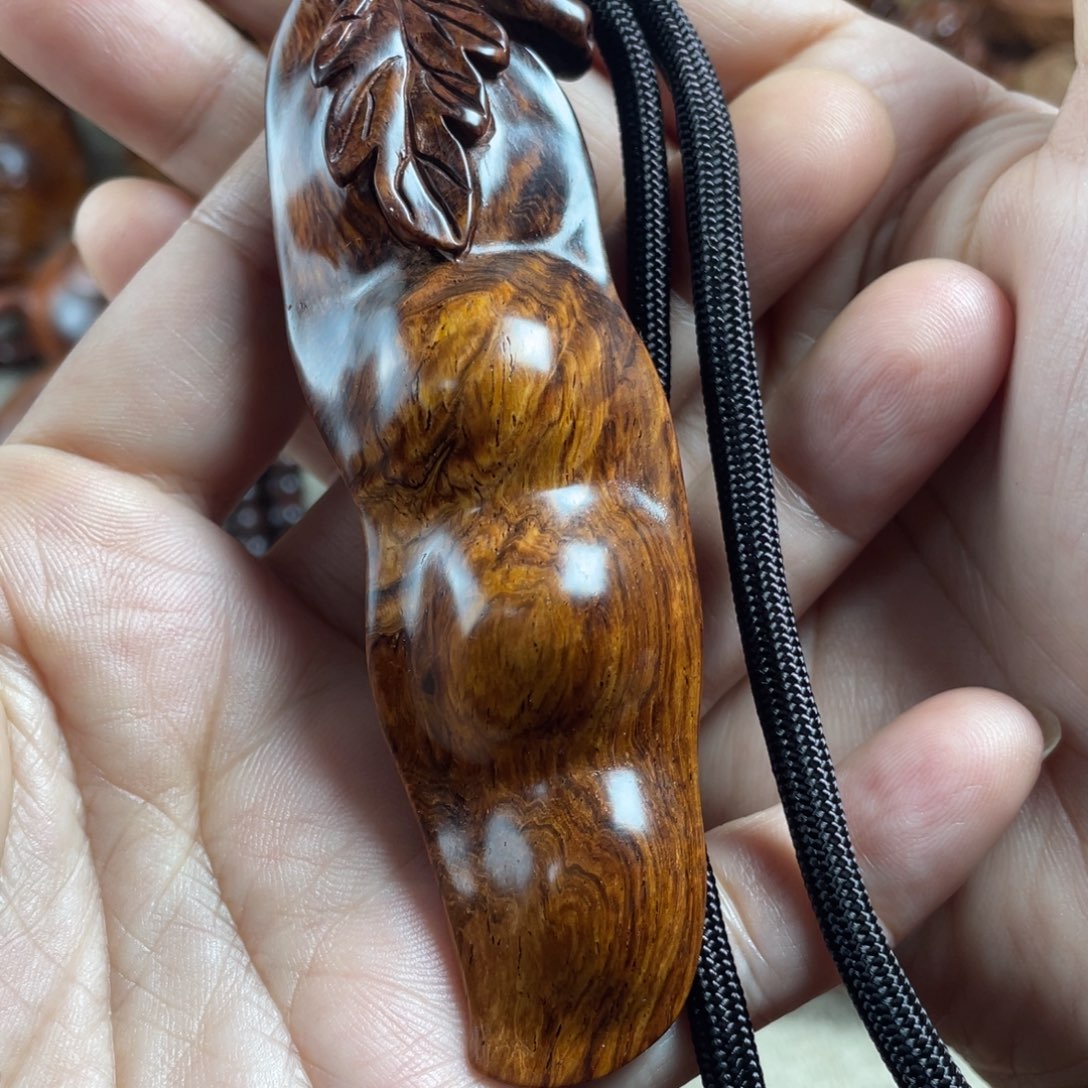 谦***拙黄花梨/降香黄檀福豆把件