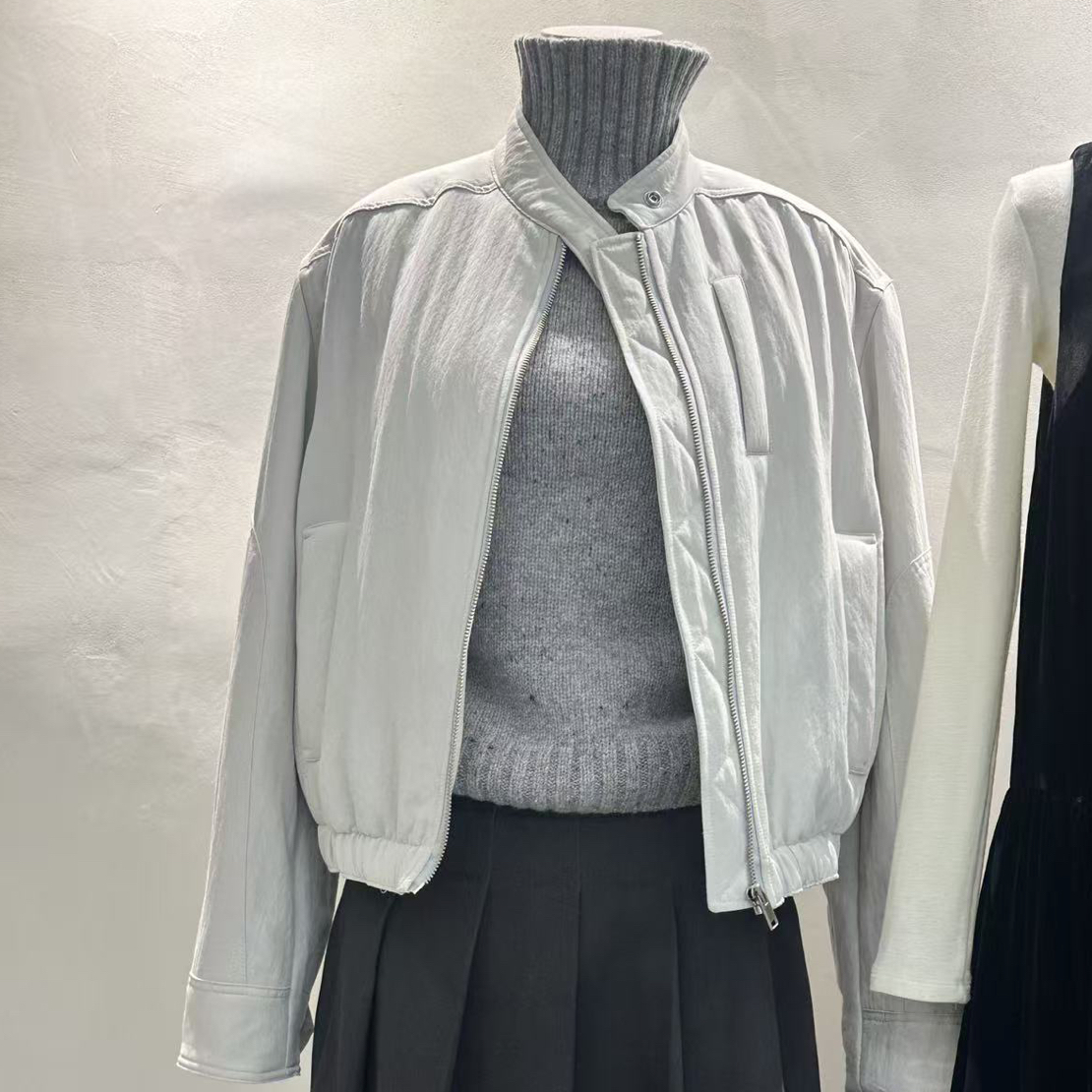 秋原瞳-立领侧口袋棉服