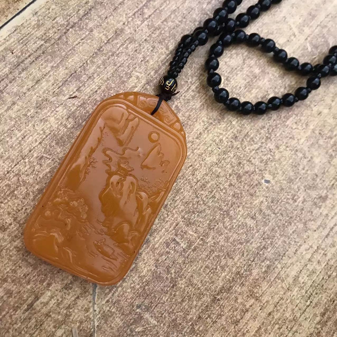 680----黄山水牌 摆件