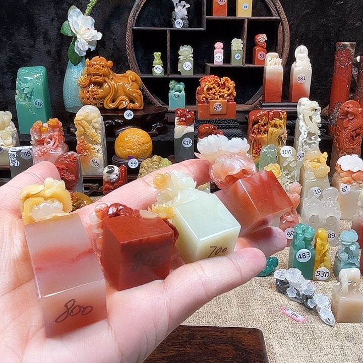 寿山石印石石*寿山石印章3