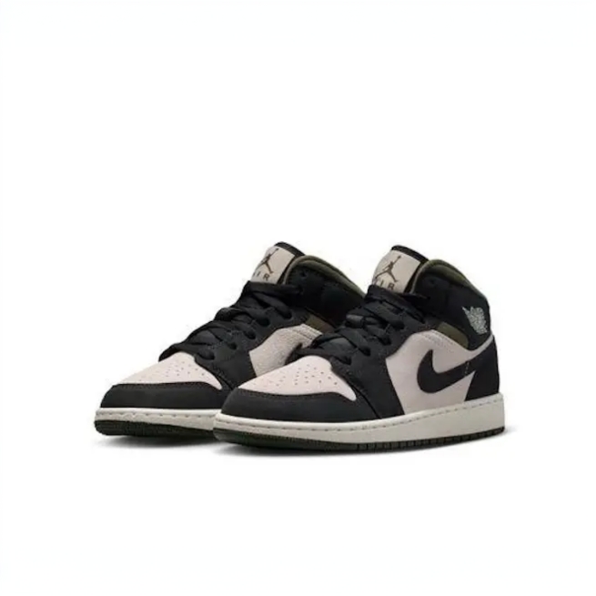 NIKE/耐克正品AJ1 MIDSE(GS)摩卡绿流光风运动中帮板鞋HV4399-102