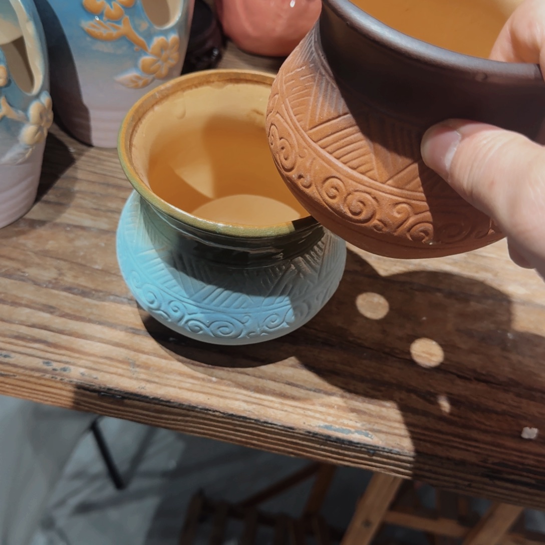 紫砂花盆粗陶盆 呀