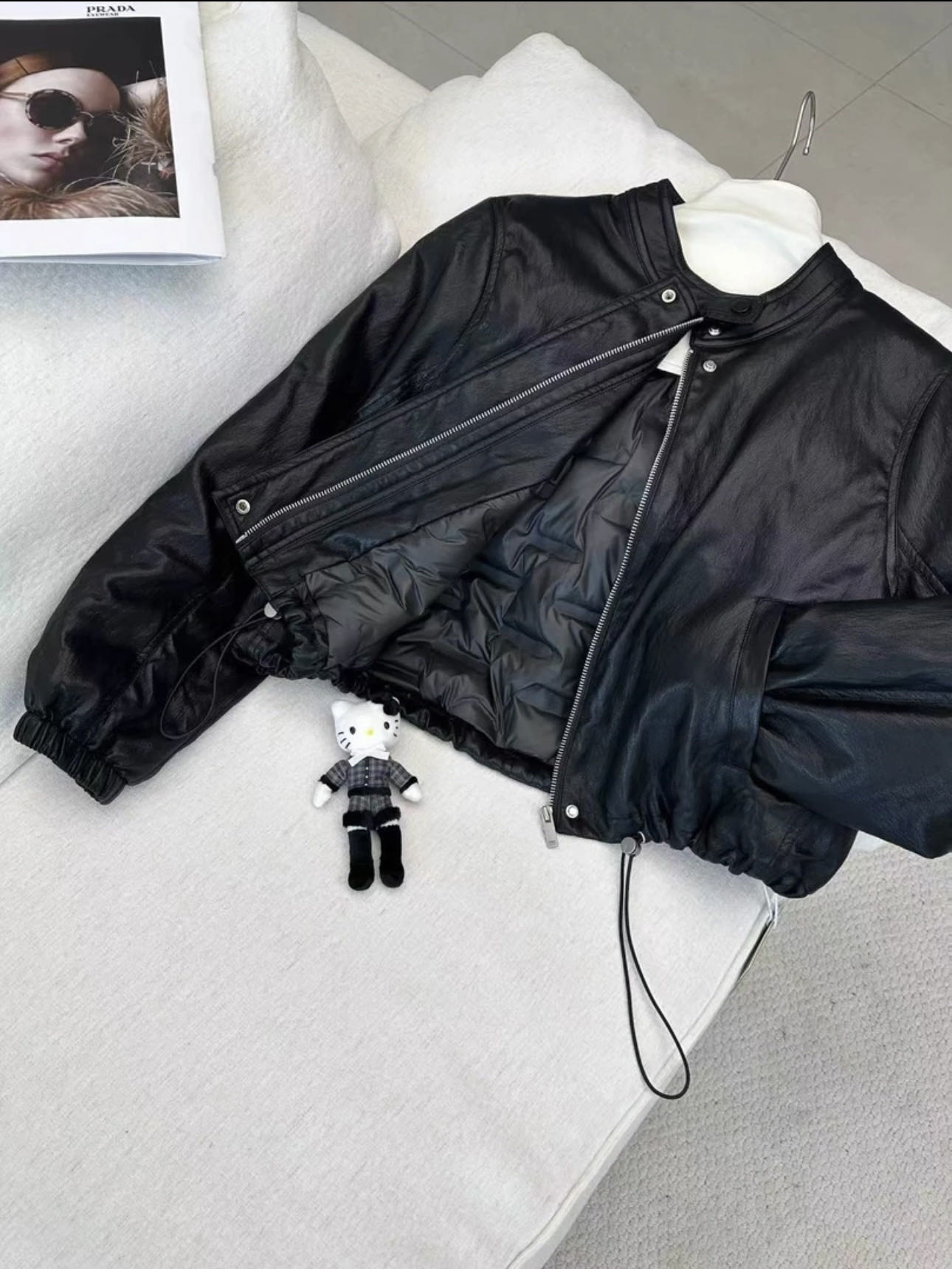程程爆款,欧货高级感蛋白皮鹅绒冬季韩版夹克外套