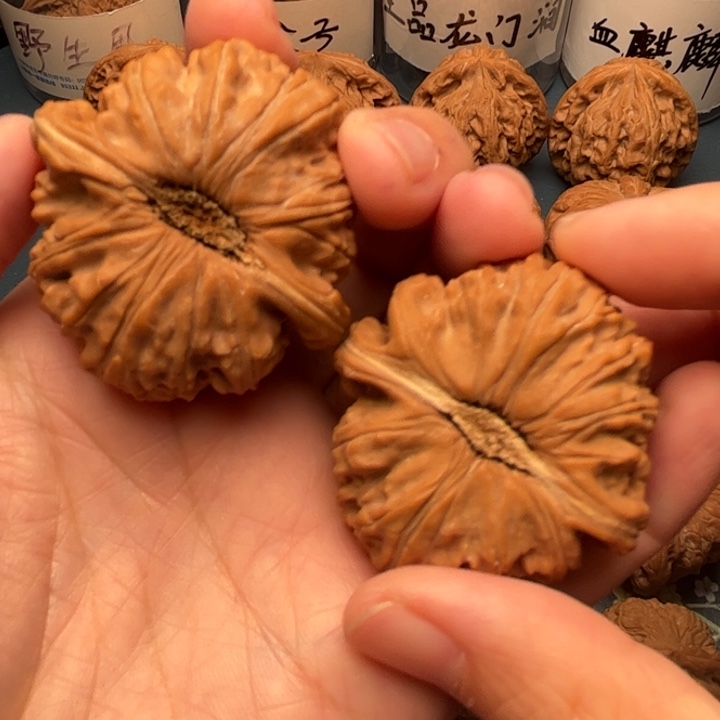 大***胖吊坠文玩核桃44全品闷白卡姿兰