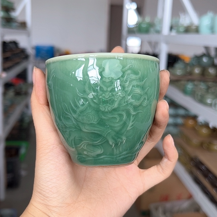 龙泉云间青瓷小米茶器