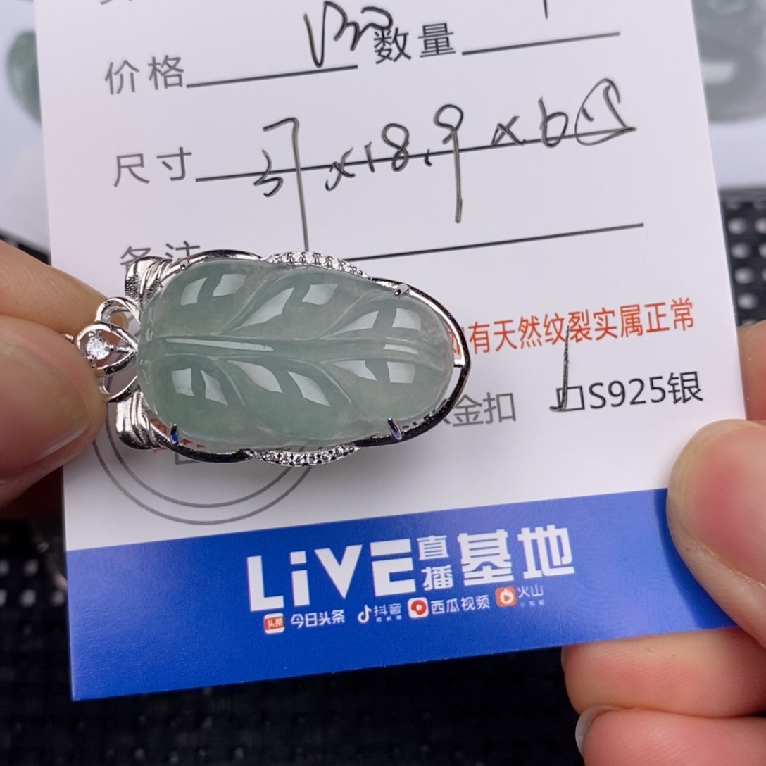 翡翠银S925镶嵌颈饰