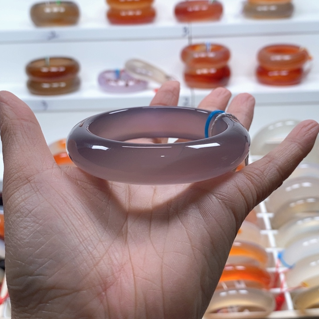 玛瑙/玉髓手镯足银镀金镶嵌绊*石有色线