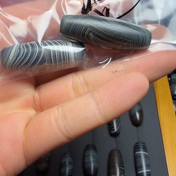 蓝***象玛瑙/玉髓合金颈饰