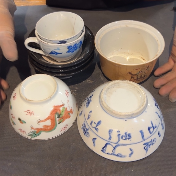 太***火瓷片拾六家的瓷器瓷器