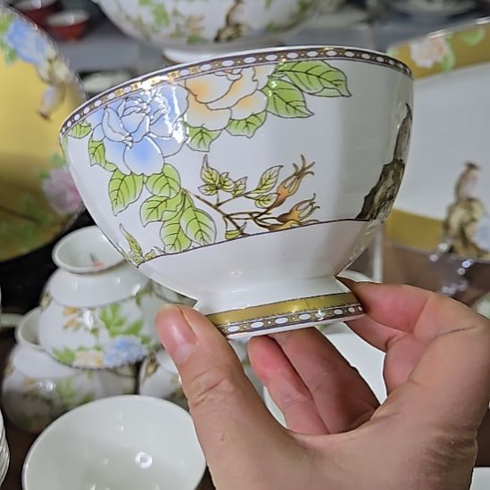 瓷片微瑕琴瑟和鸣4.5寸6个米饭碗66666