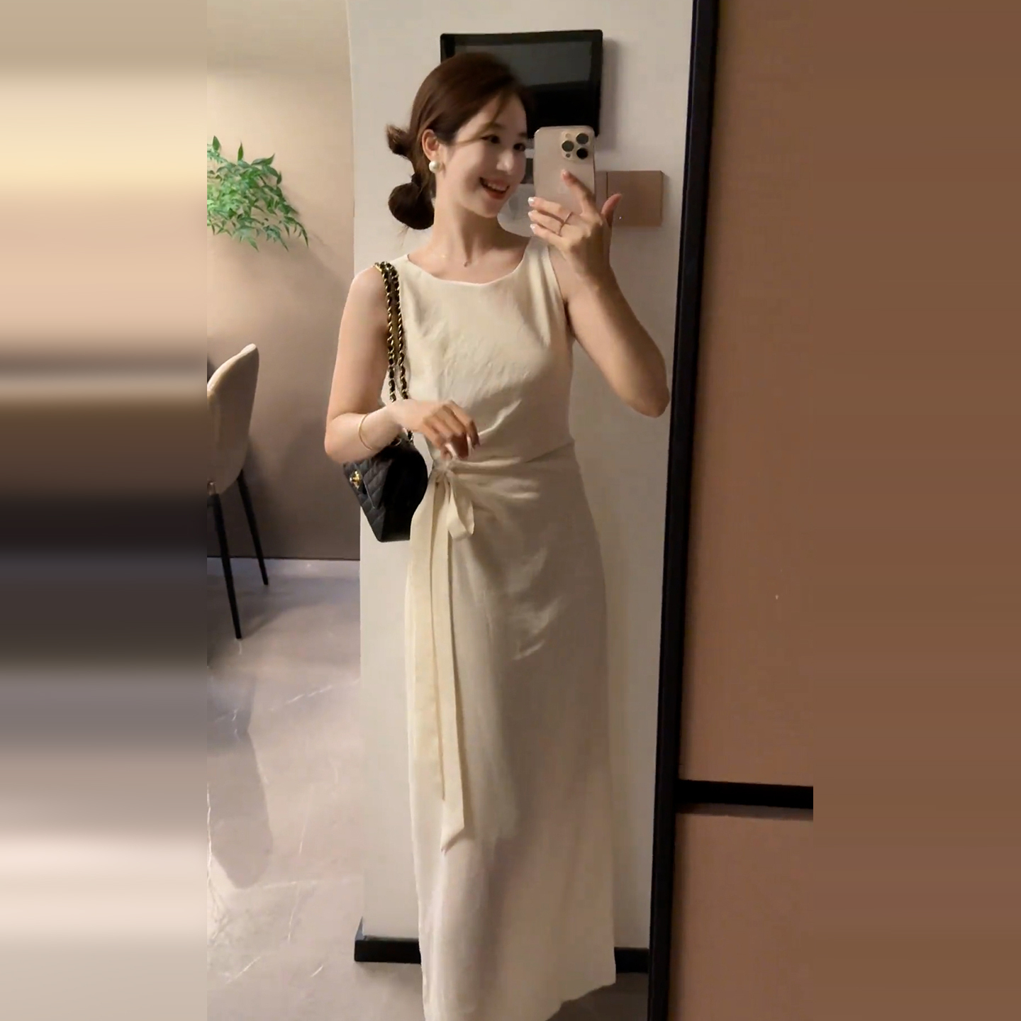 2025新款法式气质吊带连衣裙子女夏季大方得体高级感收腰长裙5345