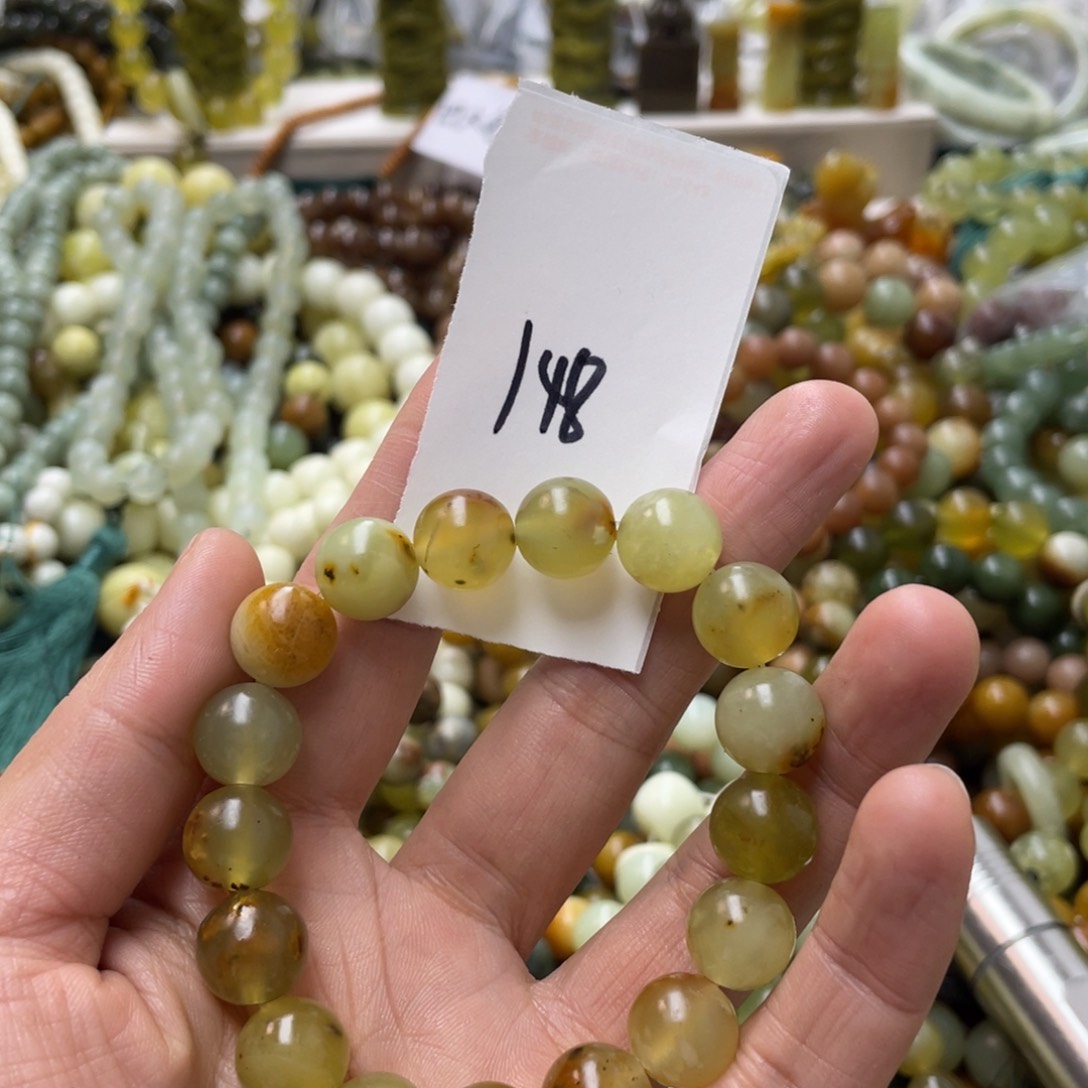 蛇纹石玉手链未镶嵌该*子