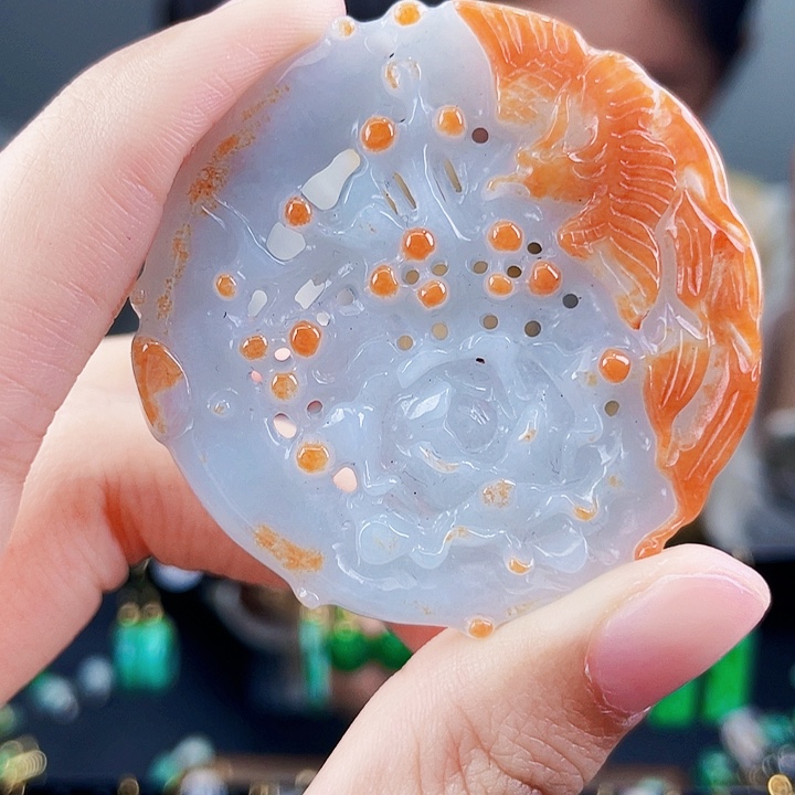 翡翠未镶嵌耳饰饰品