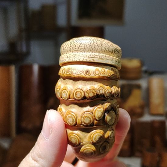 二***儿竹老竹根香囊手把件