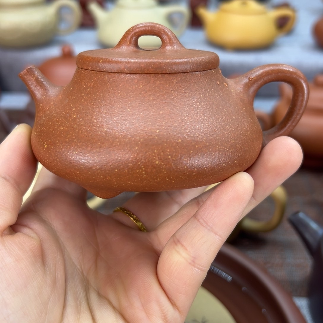 紫砂茶壶红降破喜瓢