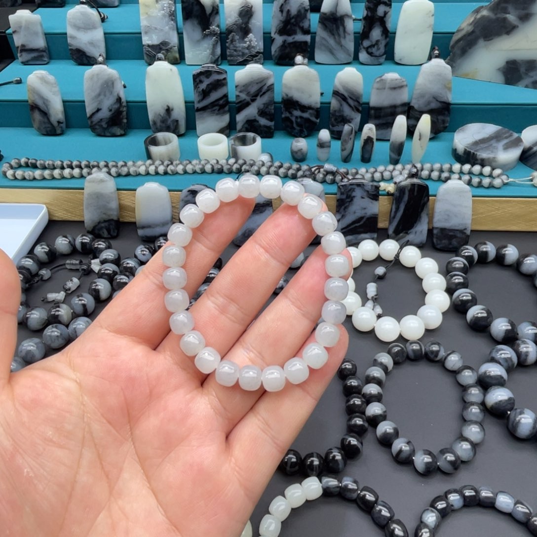 和田玉手串未镶嵌