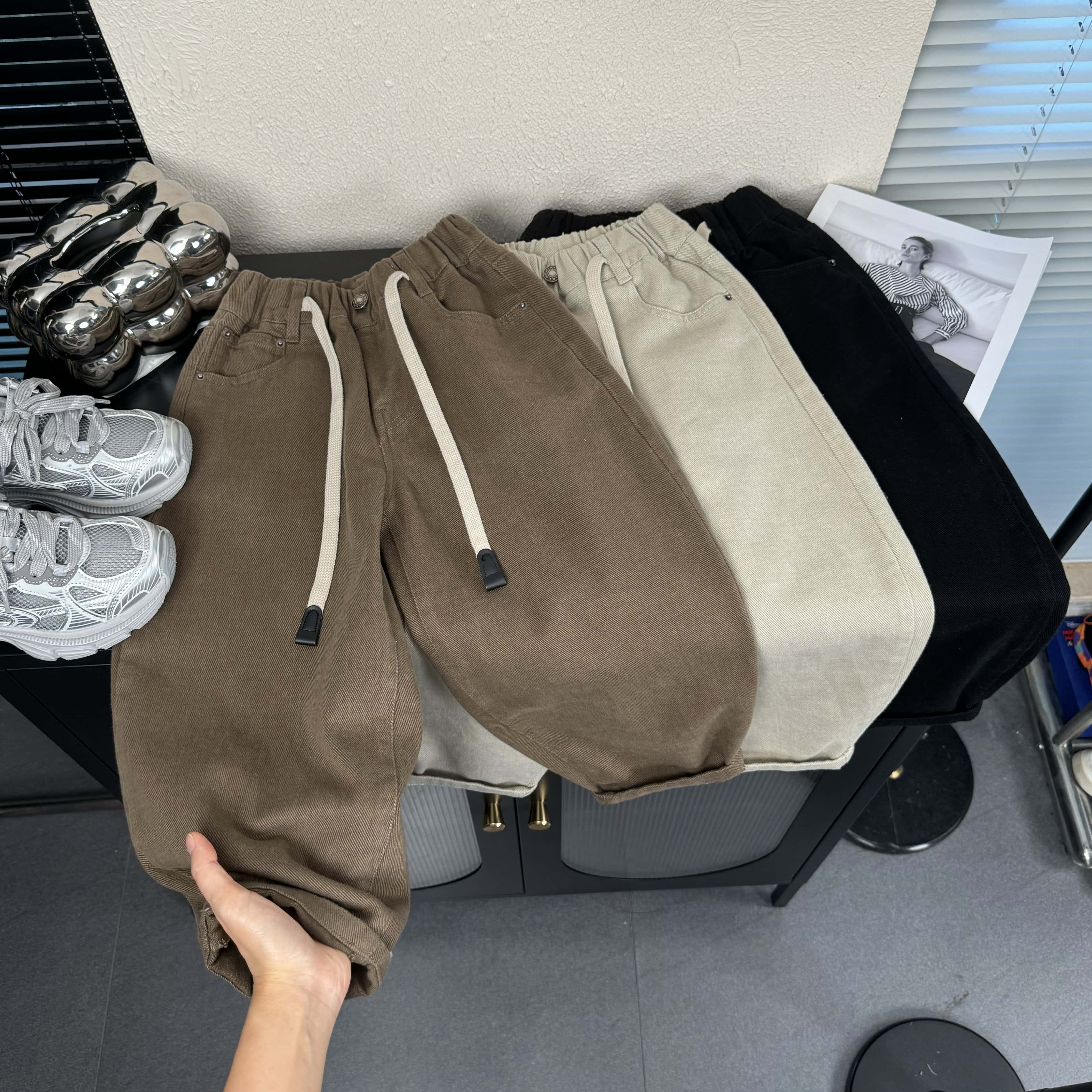 童装男童裤子春秋款宽松2025韩版男女童休闲裤时尚潮流百搭工装裤