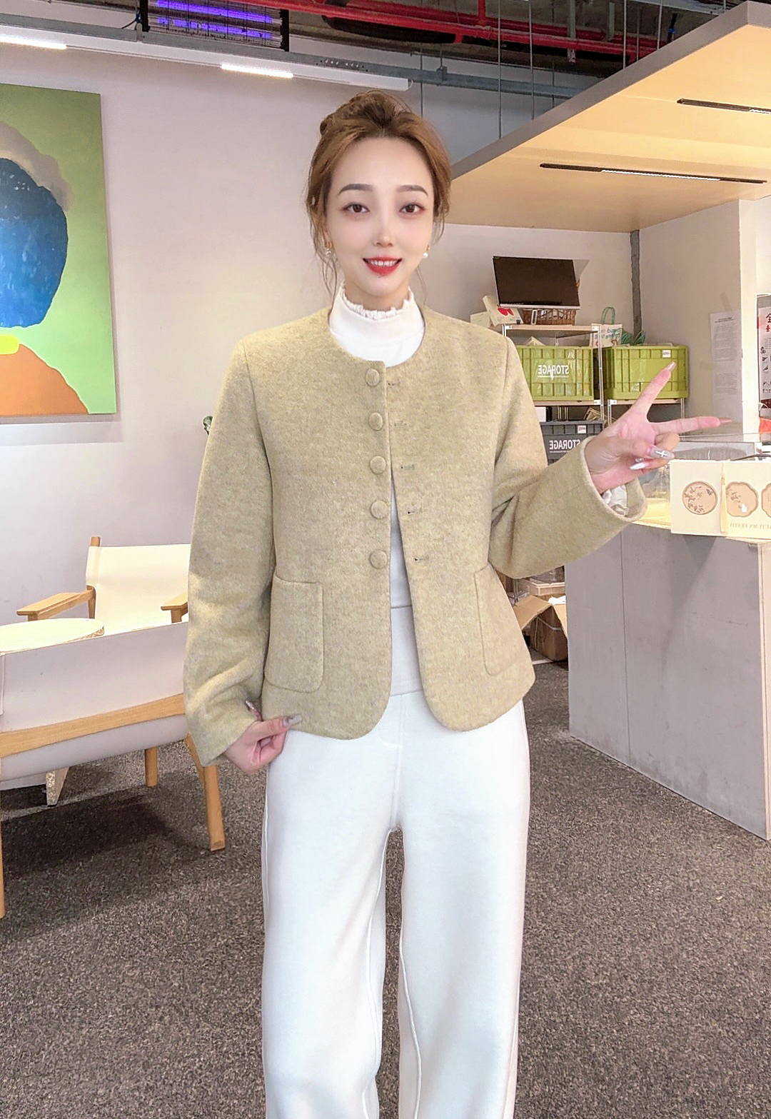 【羊毛外套】秋冬新款小香风时尚百搭显瘦短外套2687