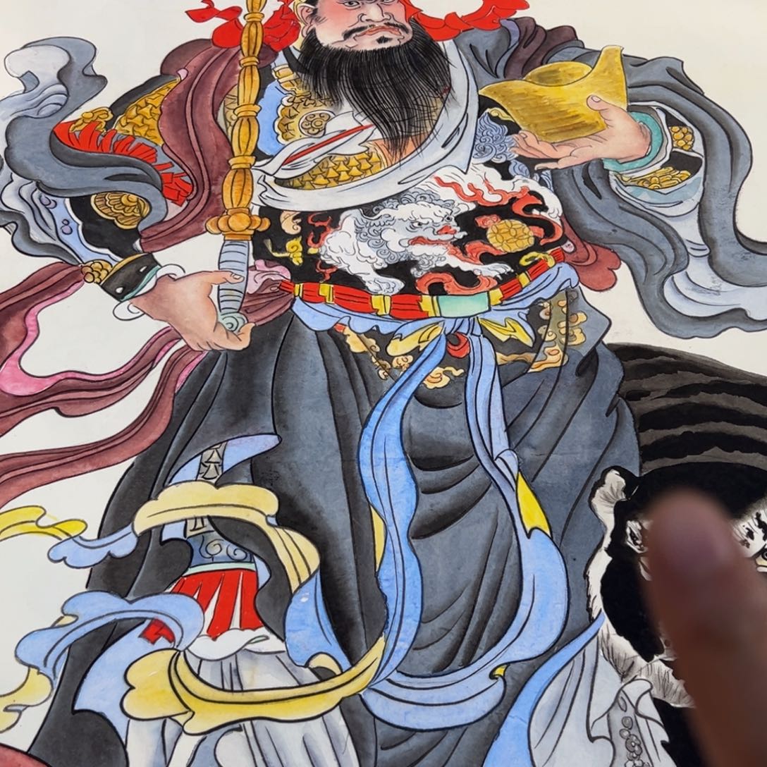 国画四尺赵公明元帅