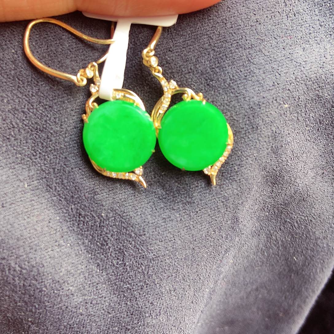 翡翠颈饰18K金镶嵌上新