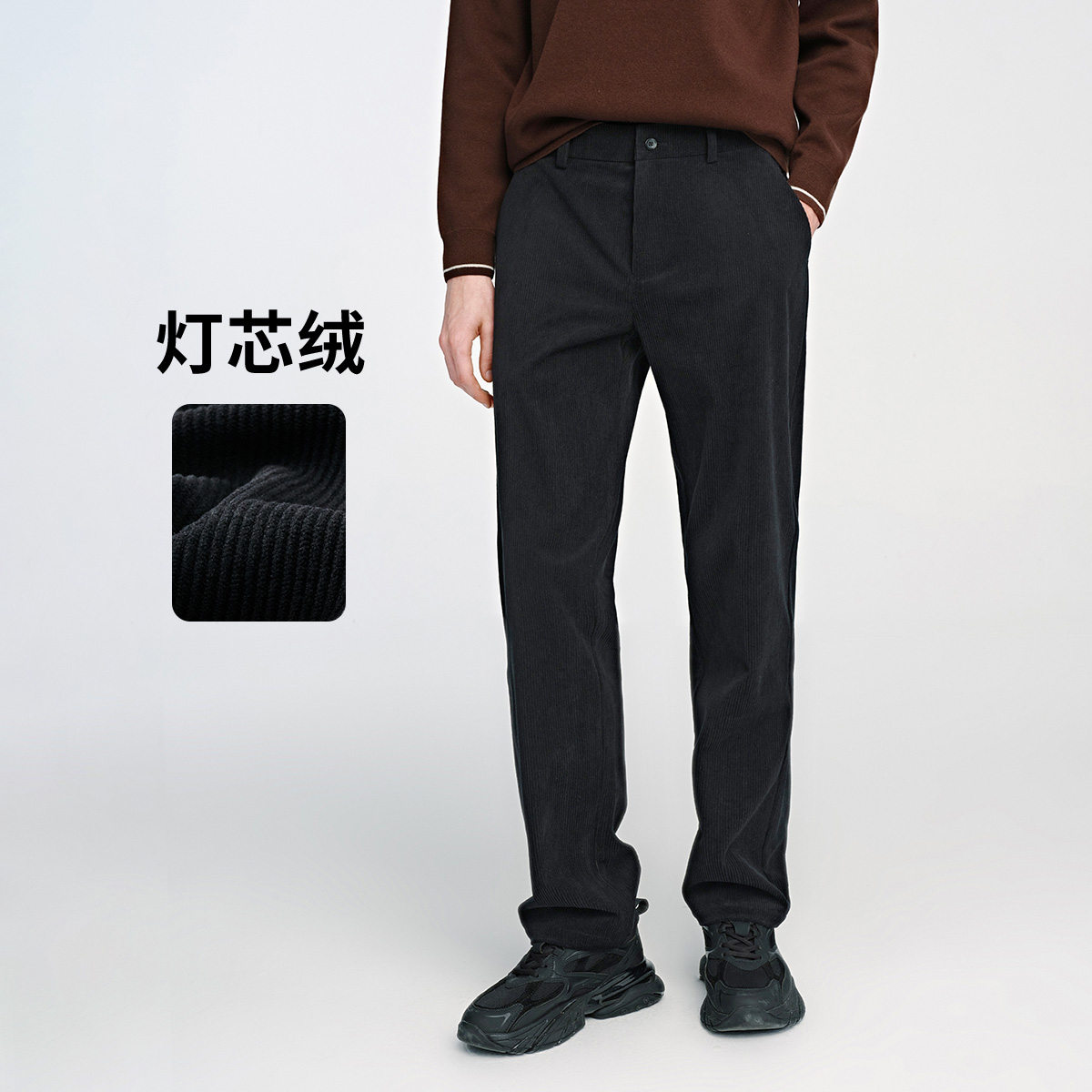 [灯芯绒]navigare意大利小帆船休闲裤子秋冬男裤舒适保暖直筒长裤