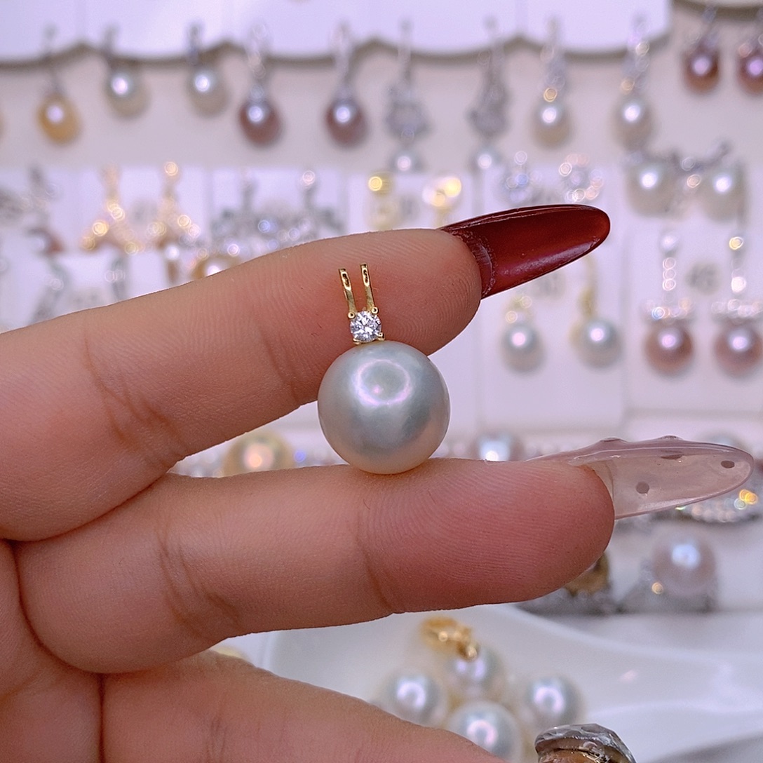 淡水珍珠颈饰银S925镶嵌