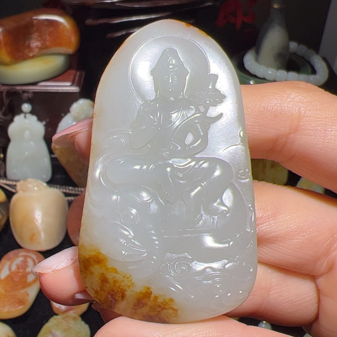 和田玉未镶嵌挂件