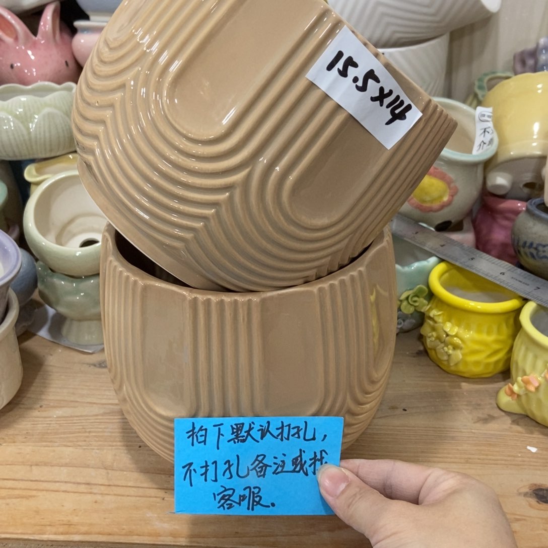 红陶陶瓷花盆满12米包邮