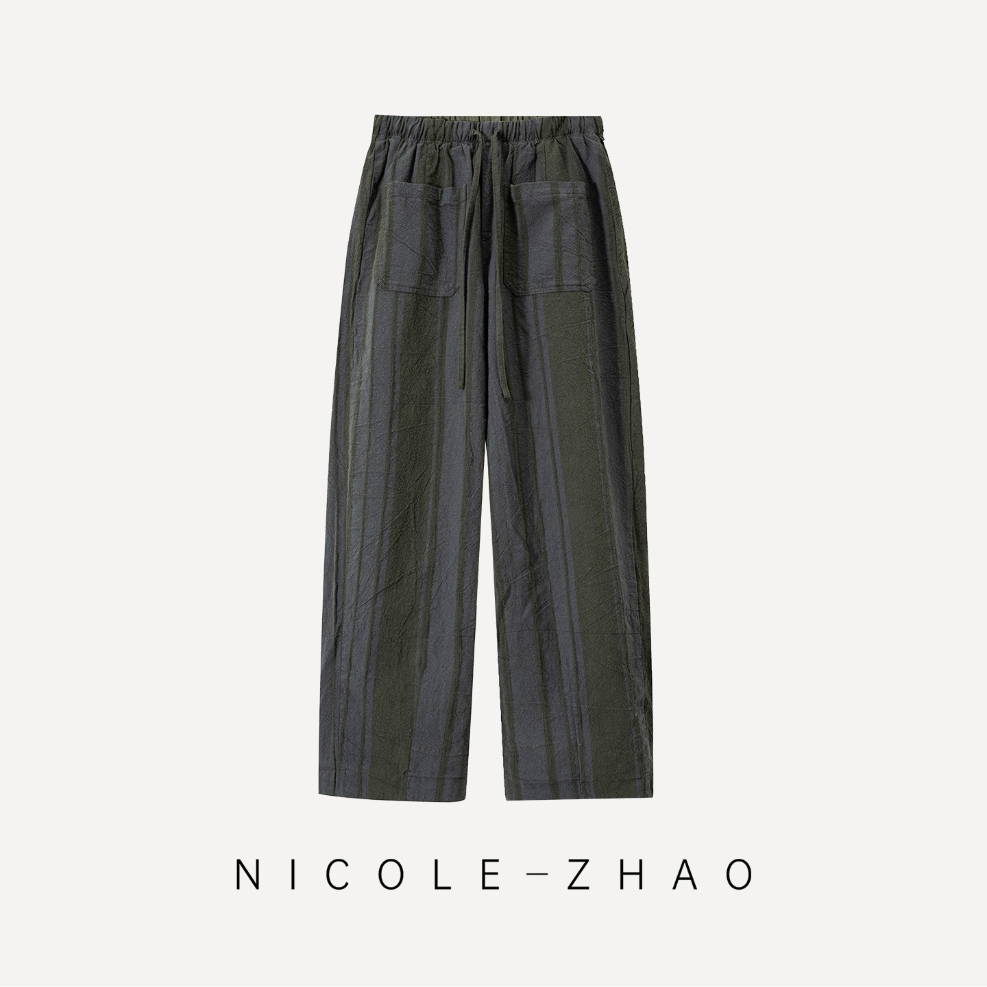 （预售）【贵姐NICOLE】限量版设计师高定款两面穿休闲裤5NKC106