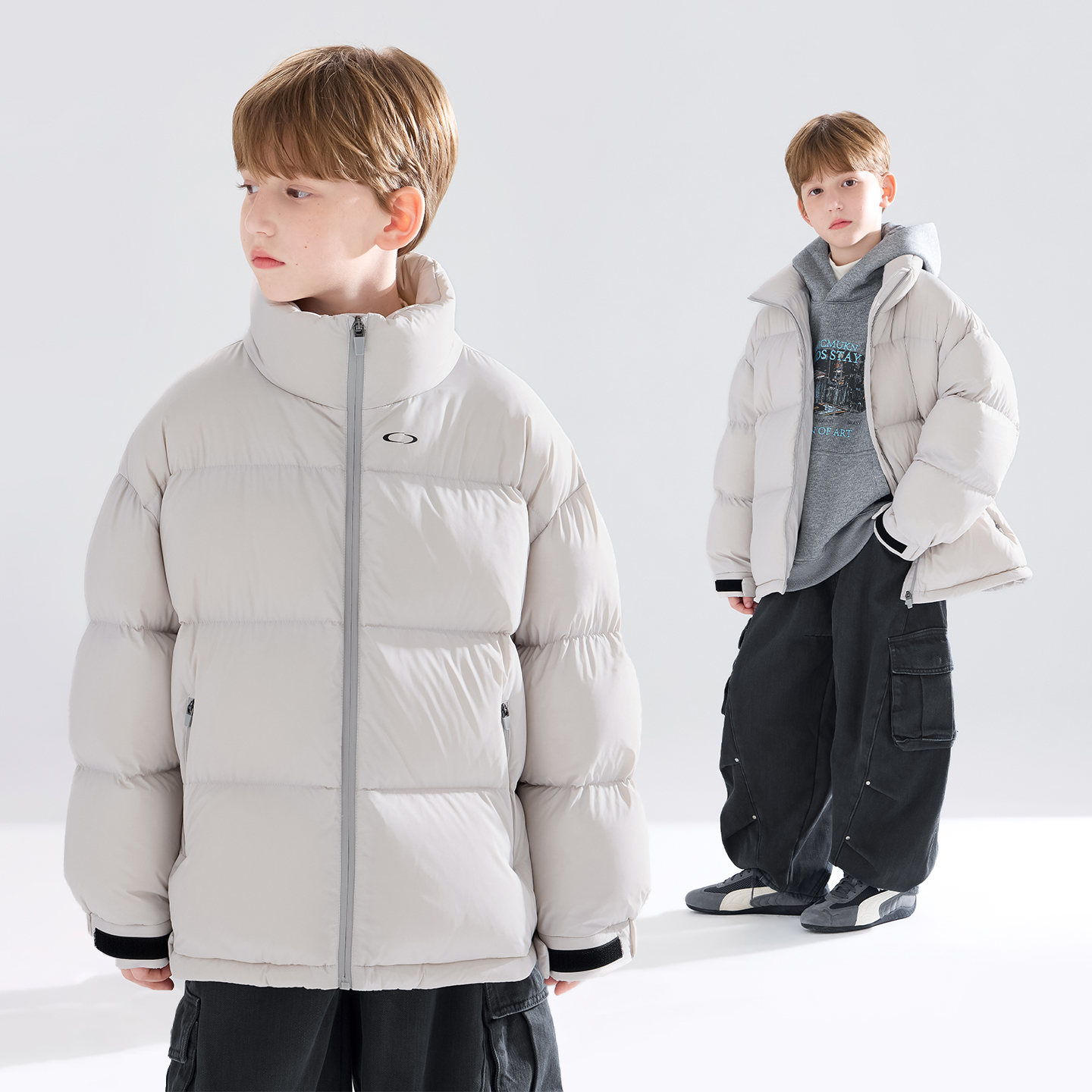 MUCMUKN 【三防安心绒】潮牌机能感印花羽绒服90绒冬新款M54ZY5645