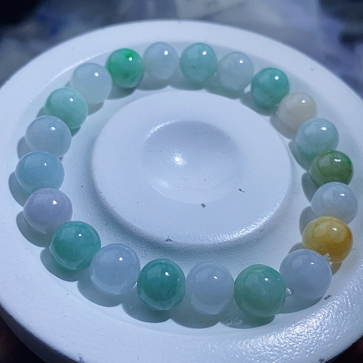 未镶嵌手串翡翠天然缅甸A货翡翠手串9.4