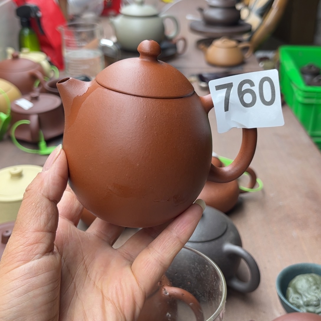 紫砂茶壶小红泥大瑕疵240cc