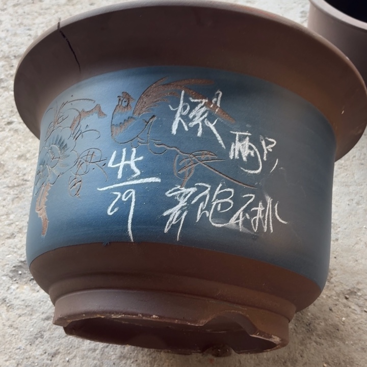 宜兴紫砂花盆，现货发