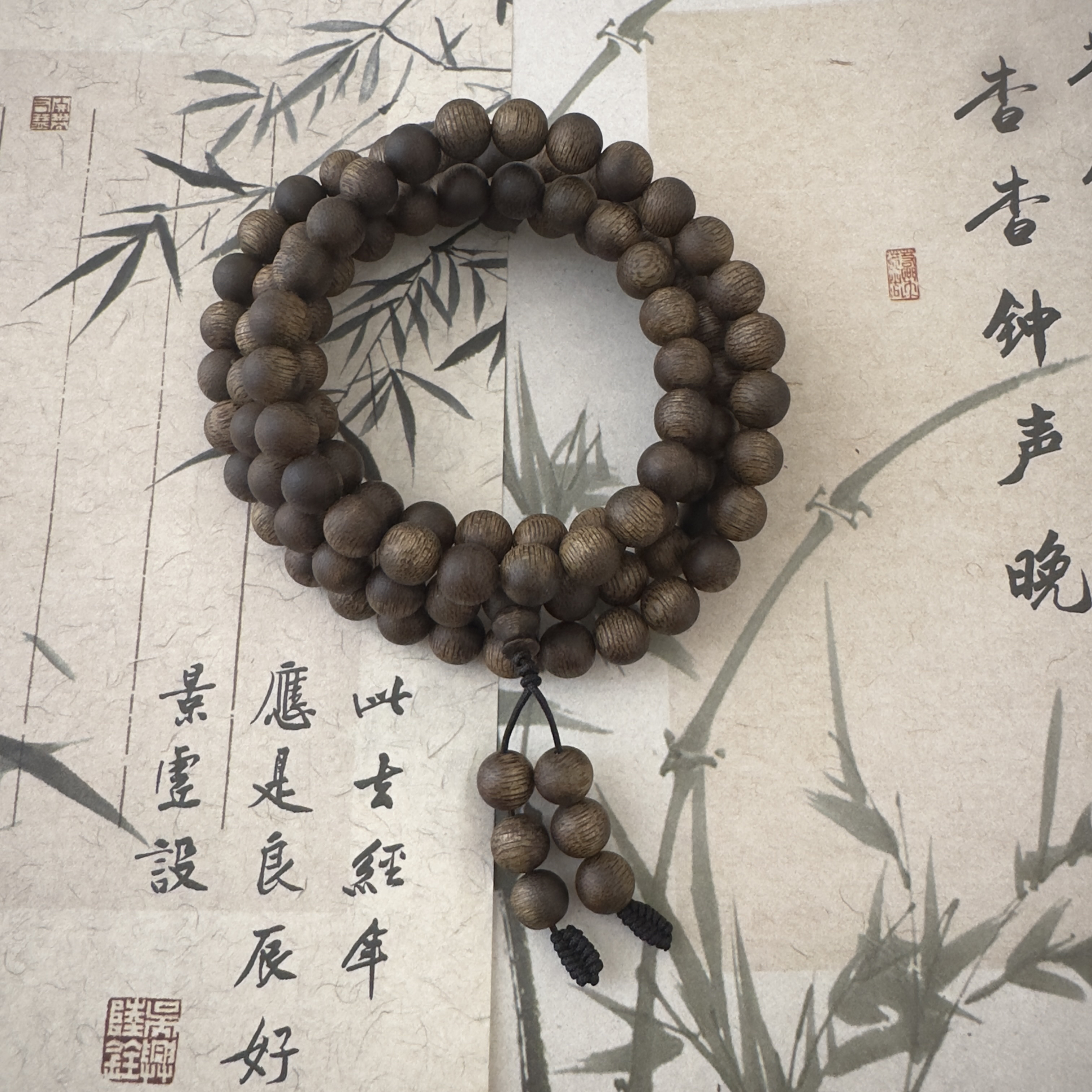 沉香【爆爆推荐】经典圆珠手串高油脂8mm108颗多圈药凉果香