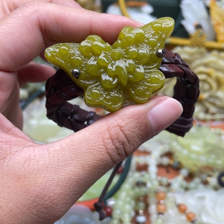 蛇纹石玉手牌合金