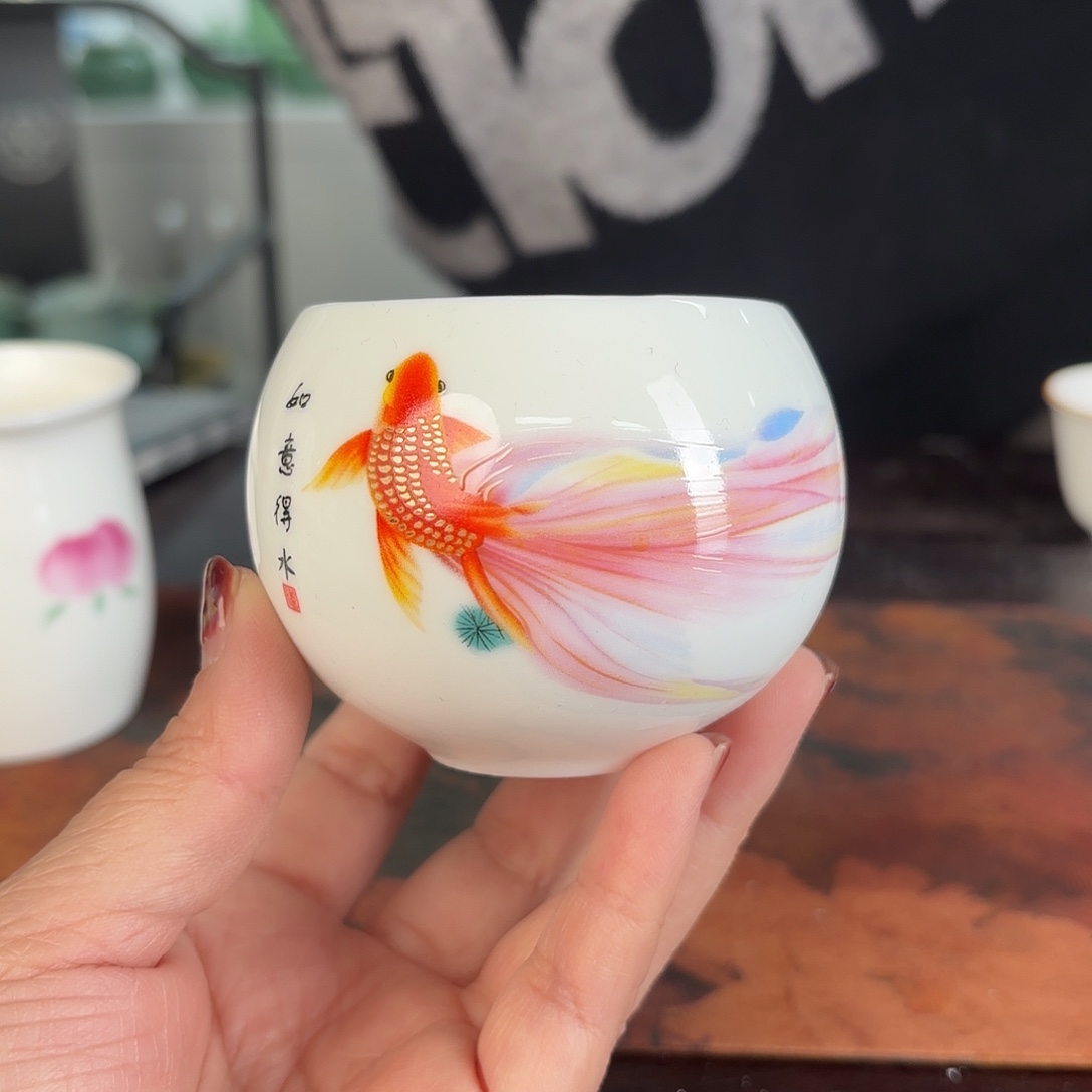 龙泉云间青瓷小米茶器
