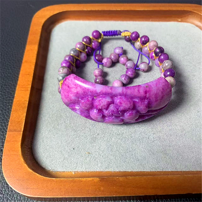 桃红手排编织手串s703多样性发一