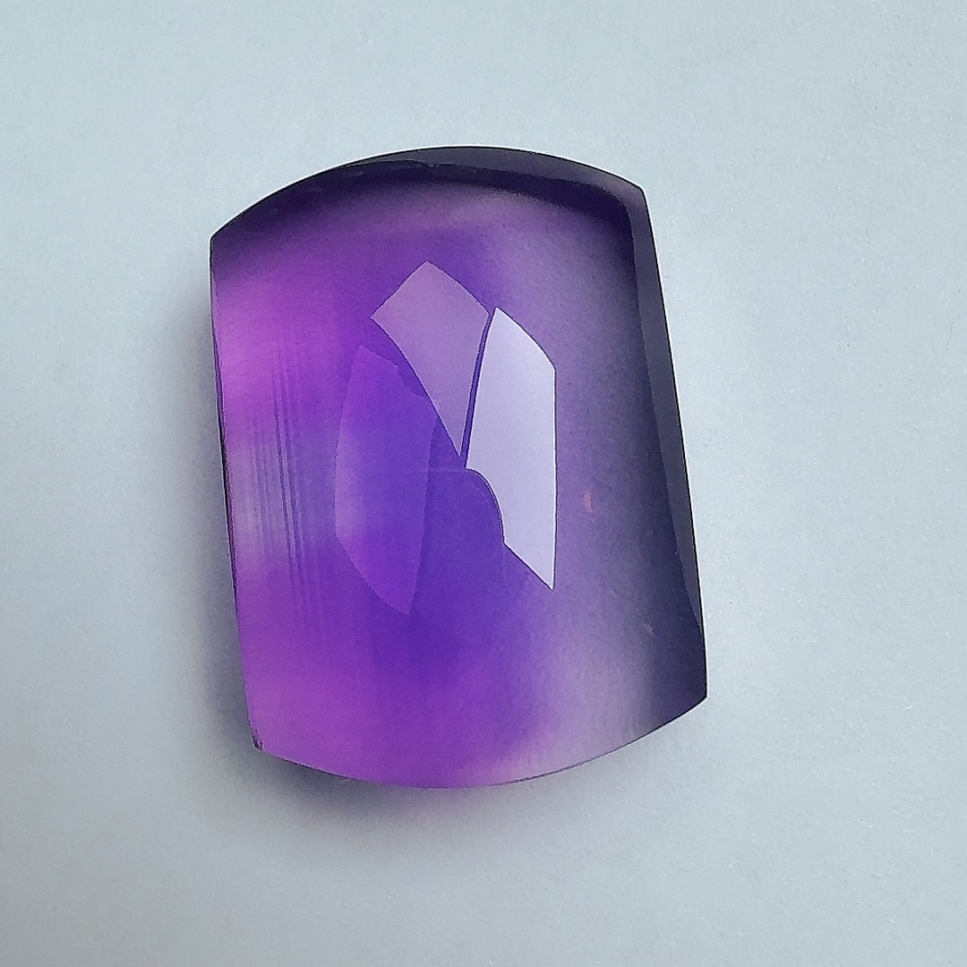 天然全净体乌拉圭紫水晶无事牌男女同款定制主石35.3*25.8*15.4