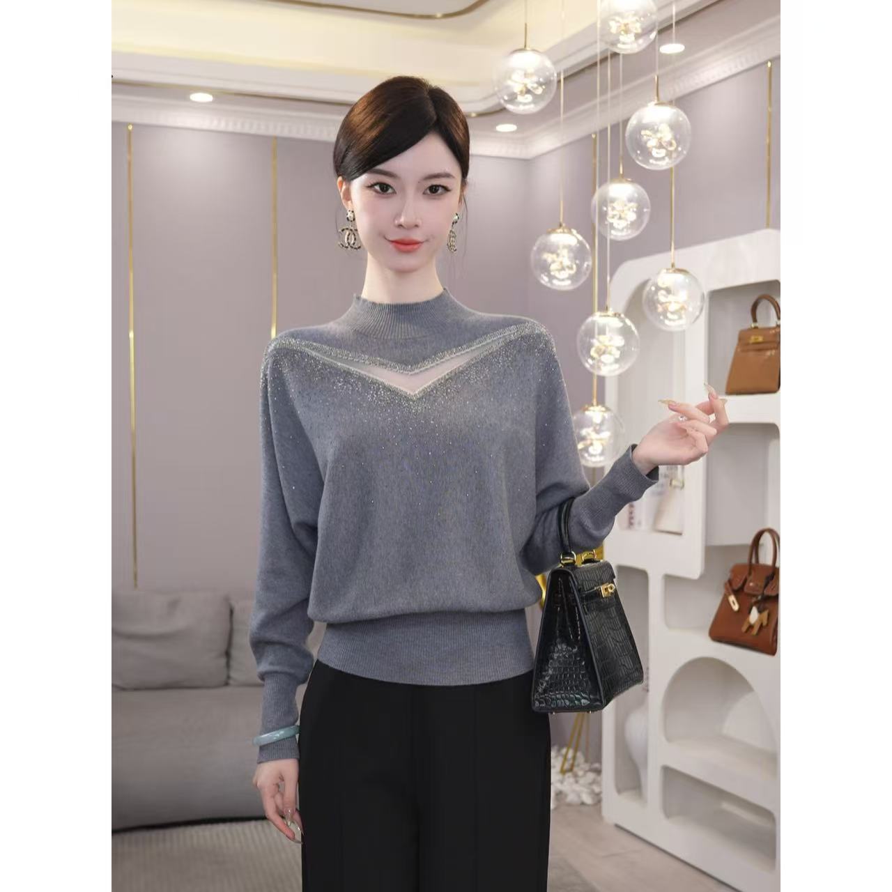 2026秋冬季新款爆款【TN-40】含绵羊毛老钱风软糯打底针织衫毛衣女