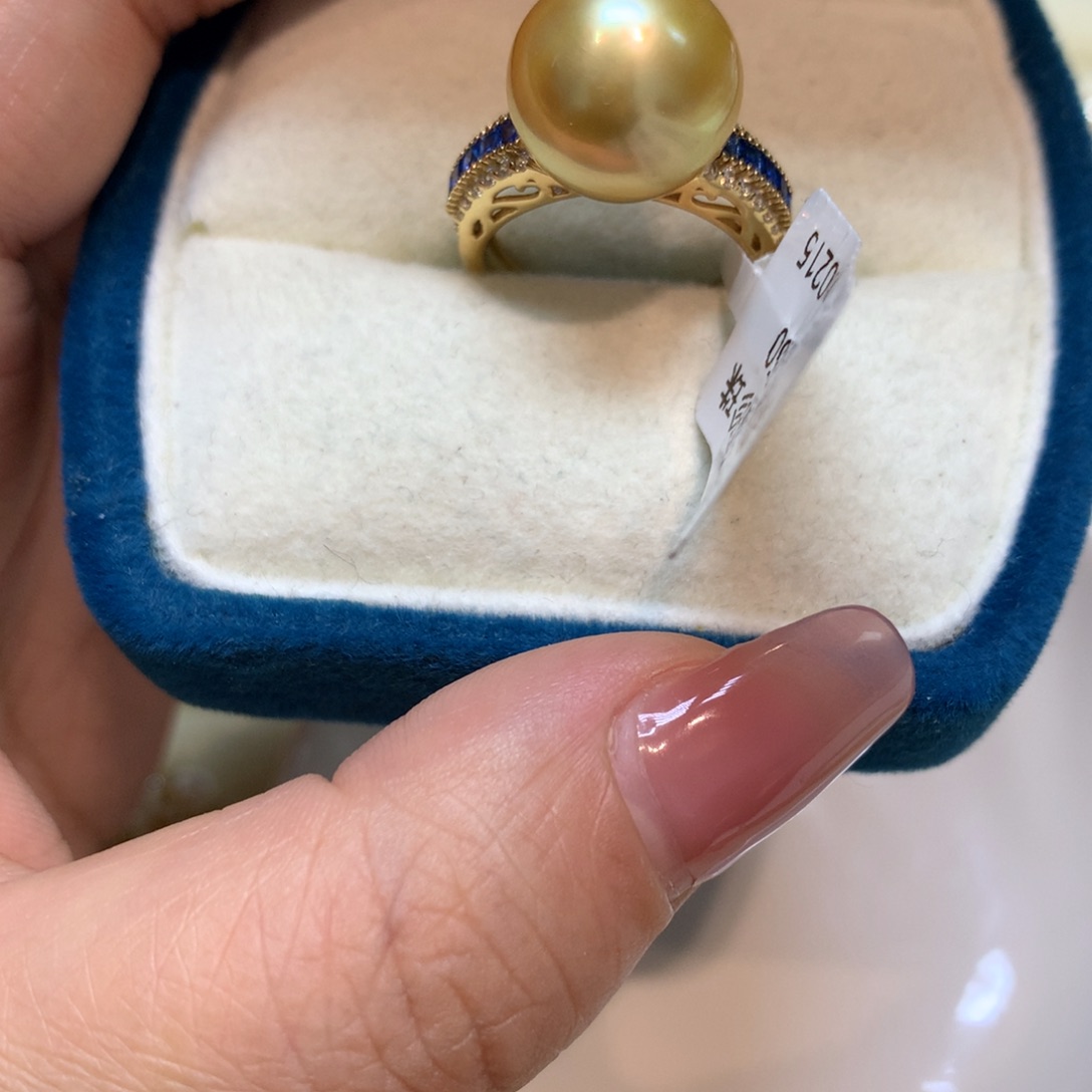 海水珍珠戒指银S925镶嵌