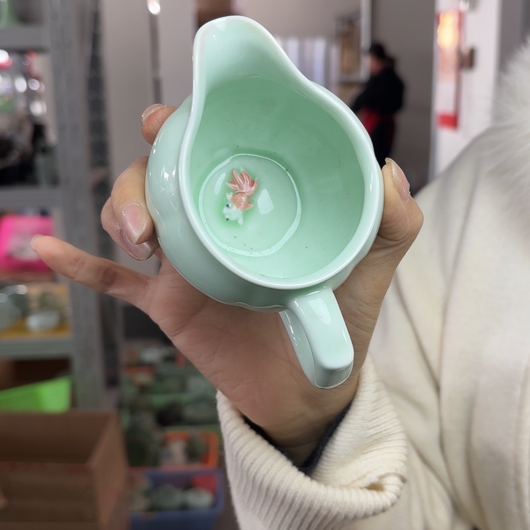 龙泉云间青瓷小米茶器