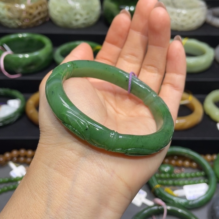 和田玉手镯57+圈口 编号61未镶嵌