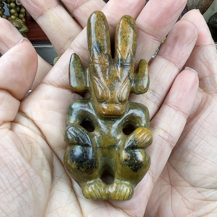 岫岩河磨玉（透闪石质玉）把件未镶嵌@*之