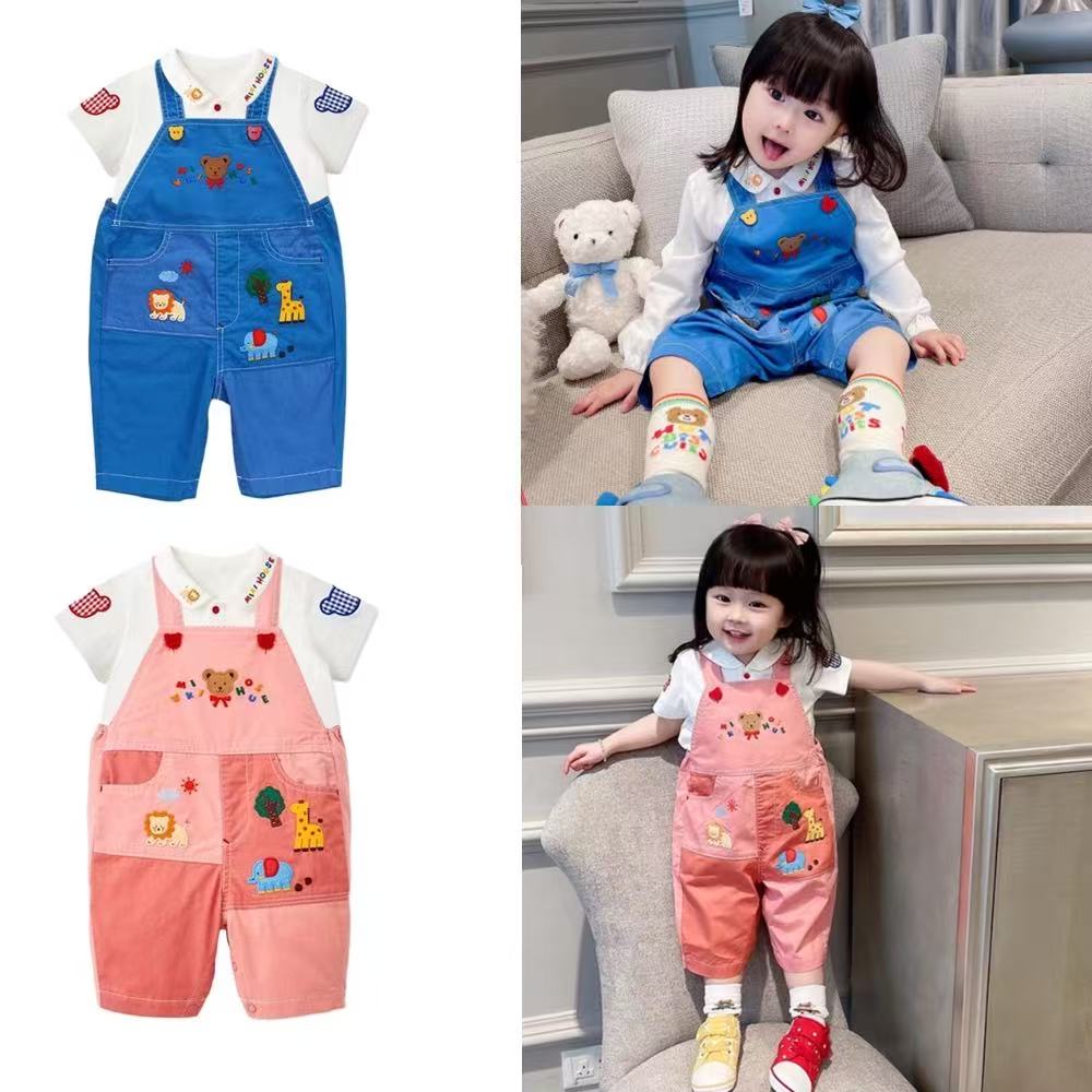 25儿童夏季新款卡通春夏薄款男女同款超萌可爱宝宝休闲背带裤小童