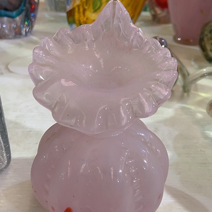 琉璃琉璃花瓶高14口2