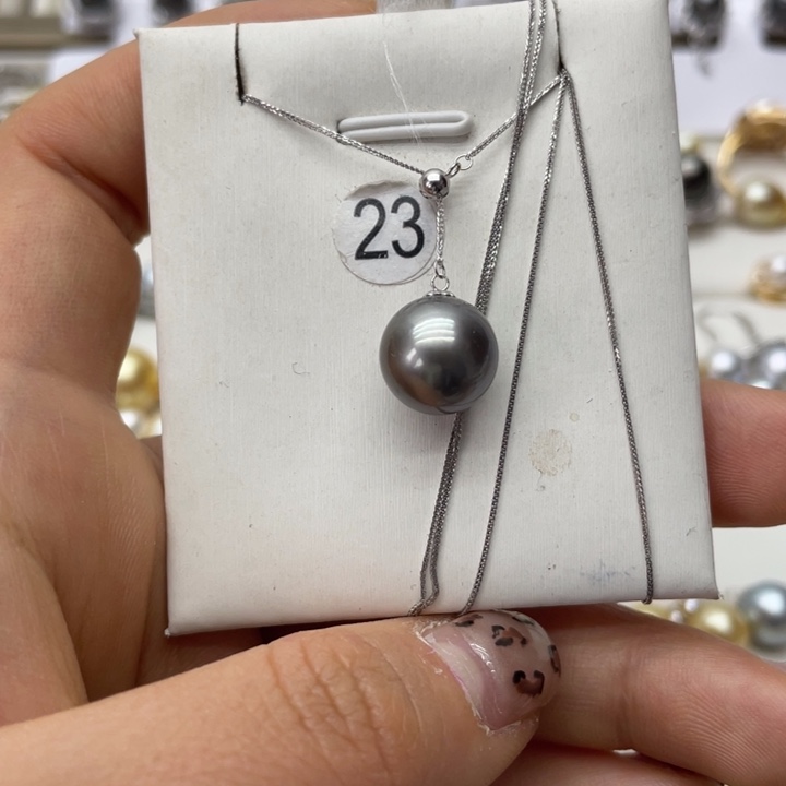 海水珍珠项链18K金镶嵌