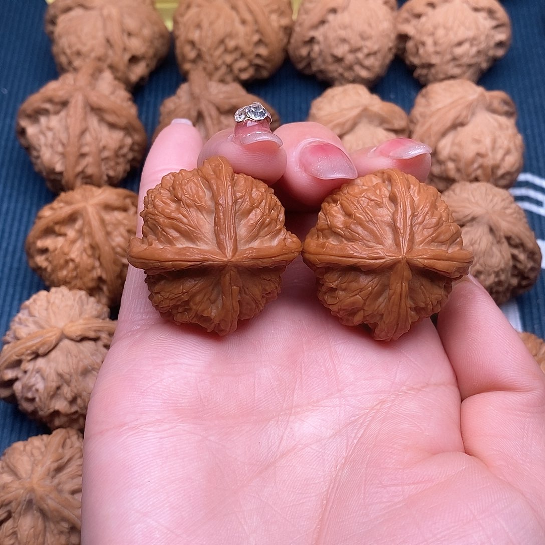 文玩核桃吊坠E**o金锭元宝四棱34:35