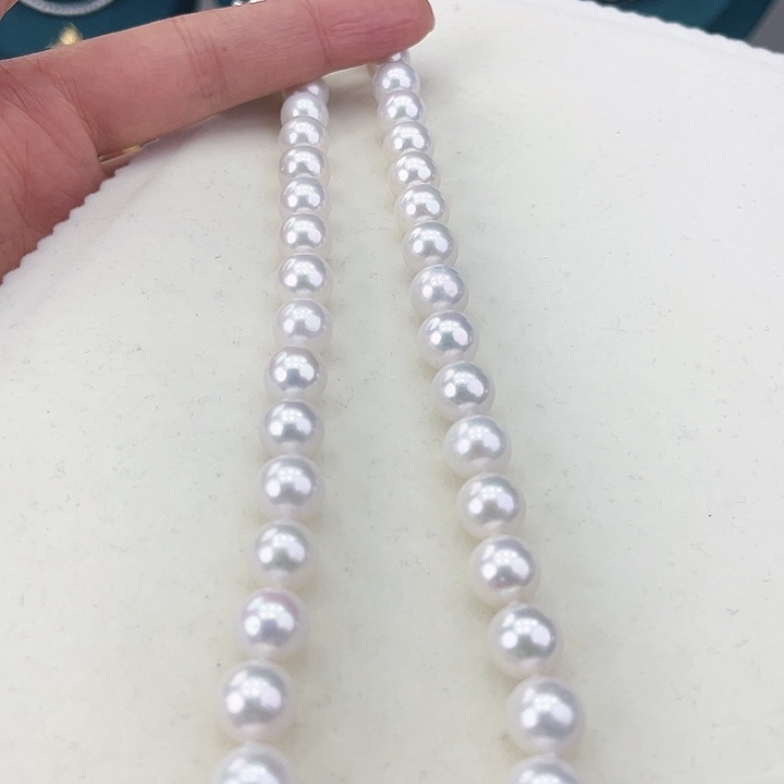 淡水珍珠颈饰银S925镶嵌卡10炫彩高品